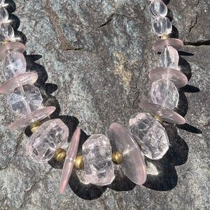 Vintage Pink Lucite Necklace